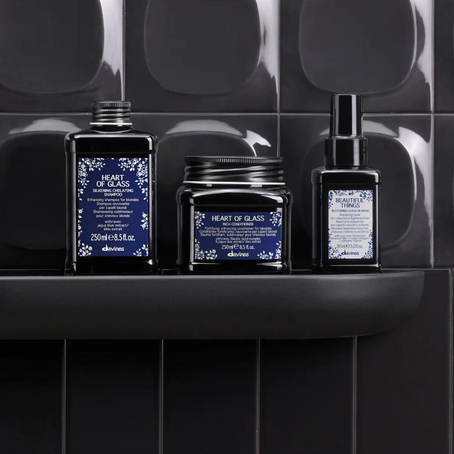 Шампунь для сияния блонд - Davines Heart Of Glass Silkening Shampoo