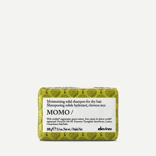 Твёрдый шампунь для деликатного очищения волос - Davines Momo Shampoo bar
